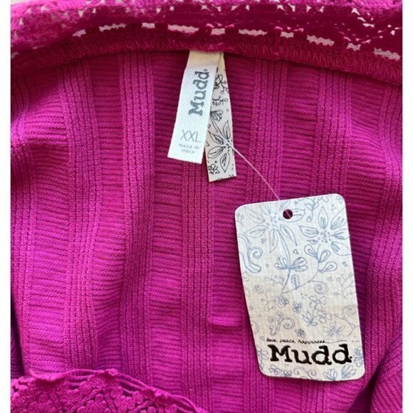 Mudd NWT Pink Button Up Tie Front Tank Top XXL - Picture 6 of 6